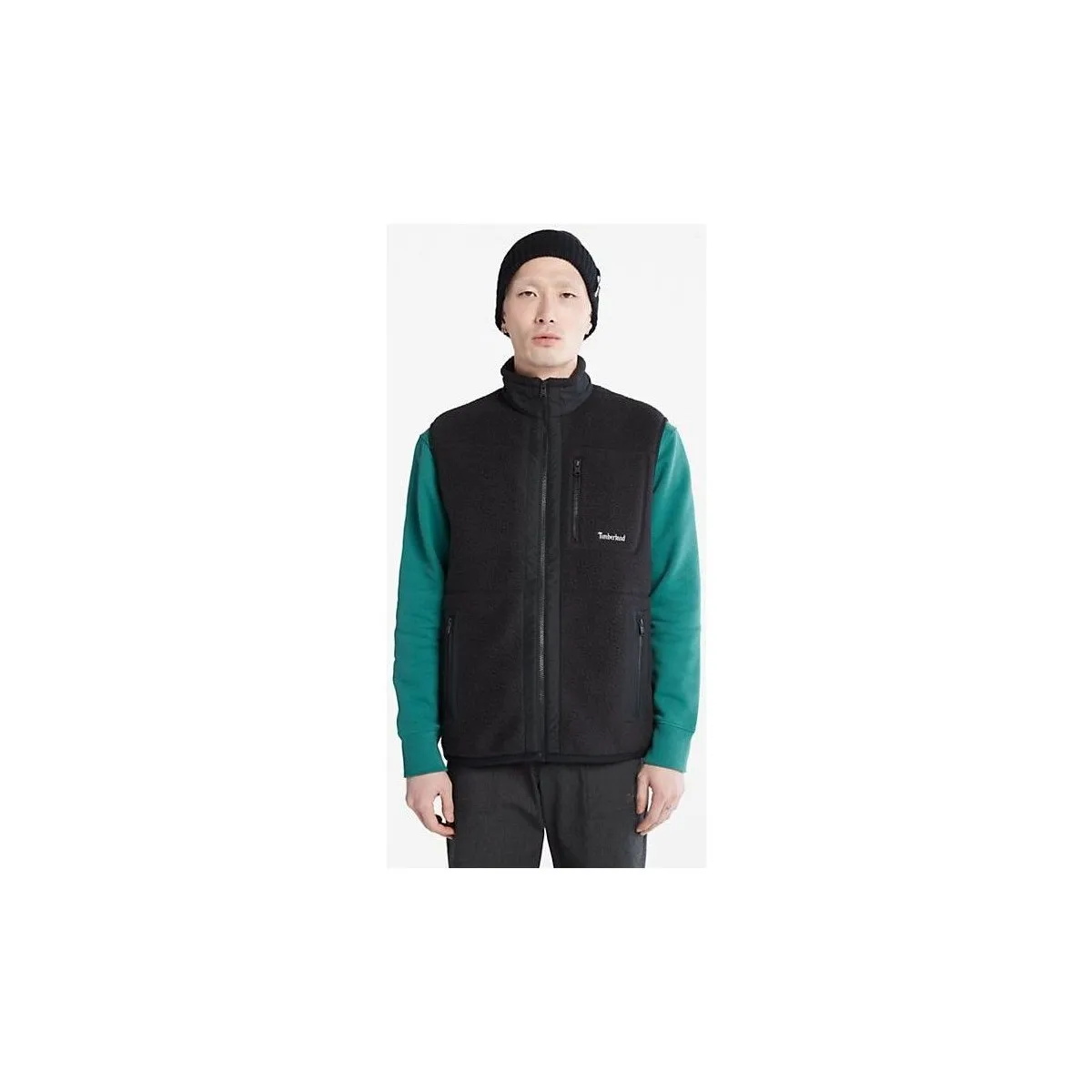 TB0A24DA0011 - SHERPA FLEECE VEST-BLACK