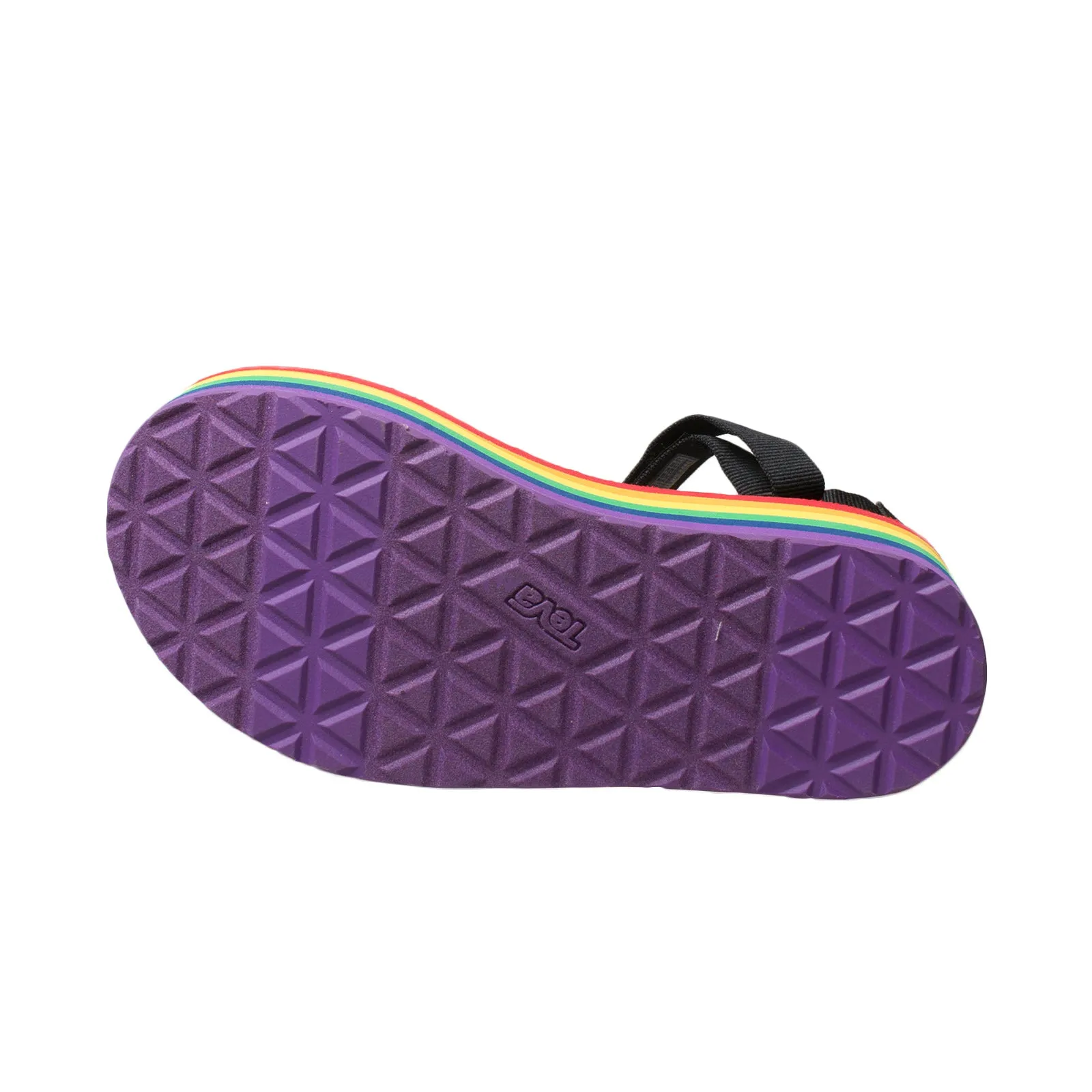 Teva Women's Flatform Universal Stripe Black Rainbow Sandals