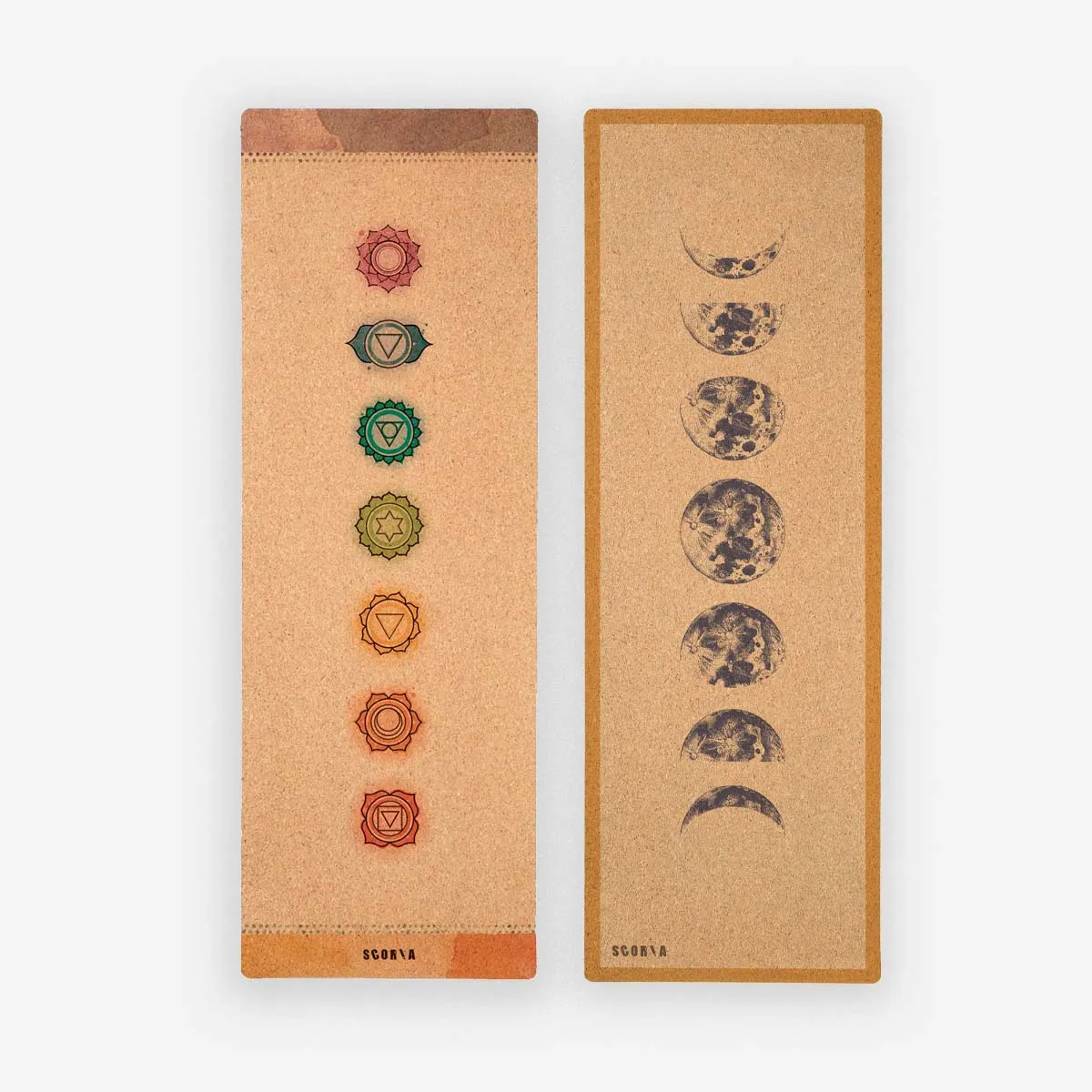 The Spiritual & Aligned Pack: Chakras + Moon Phases Cork Mats