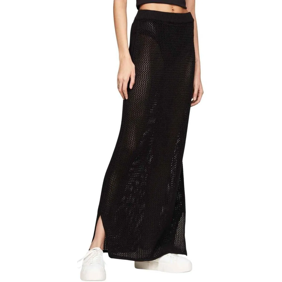 TJW  OPEN STITCH MAXI SKIRT