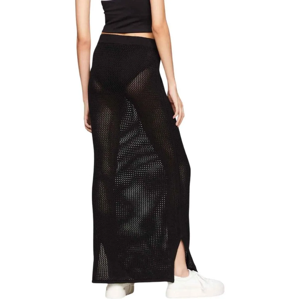 TJW  OPEN STITCH MAXI SKIRT