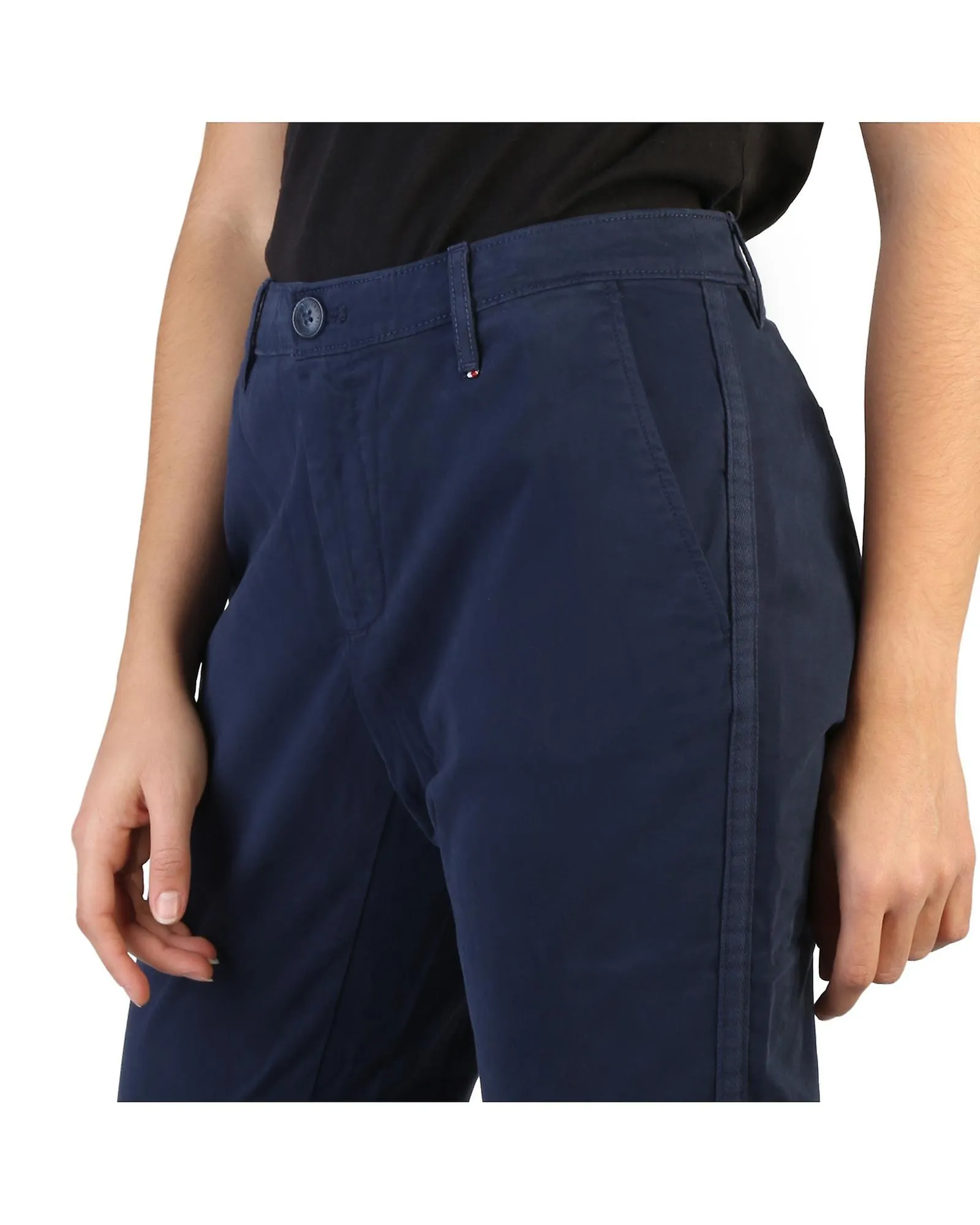 Tommy Hilfiger Classic Cotton Trousers with Logo Detail