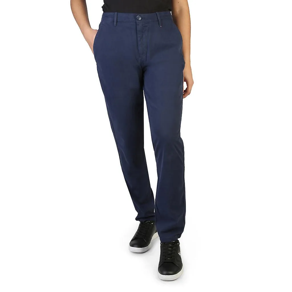 Tommy Hilfiger Classic Cotton Trousers with Logo Detail