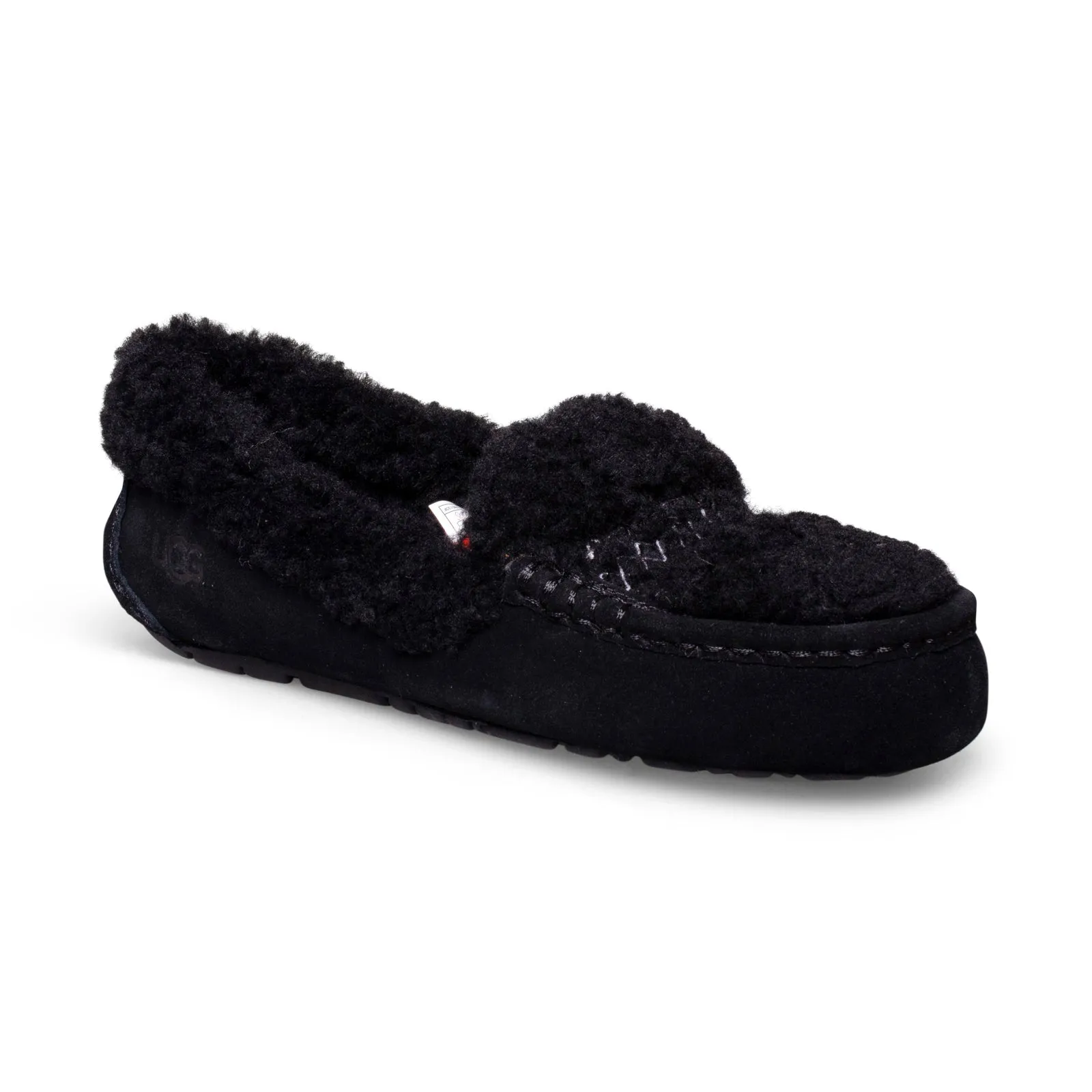 UGG Ansley Braid Black Slippers - Women's