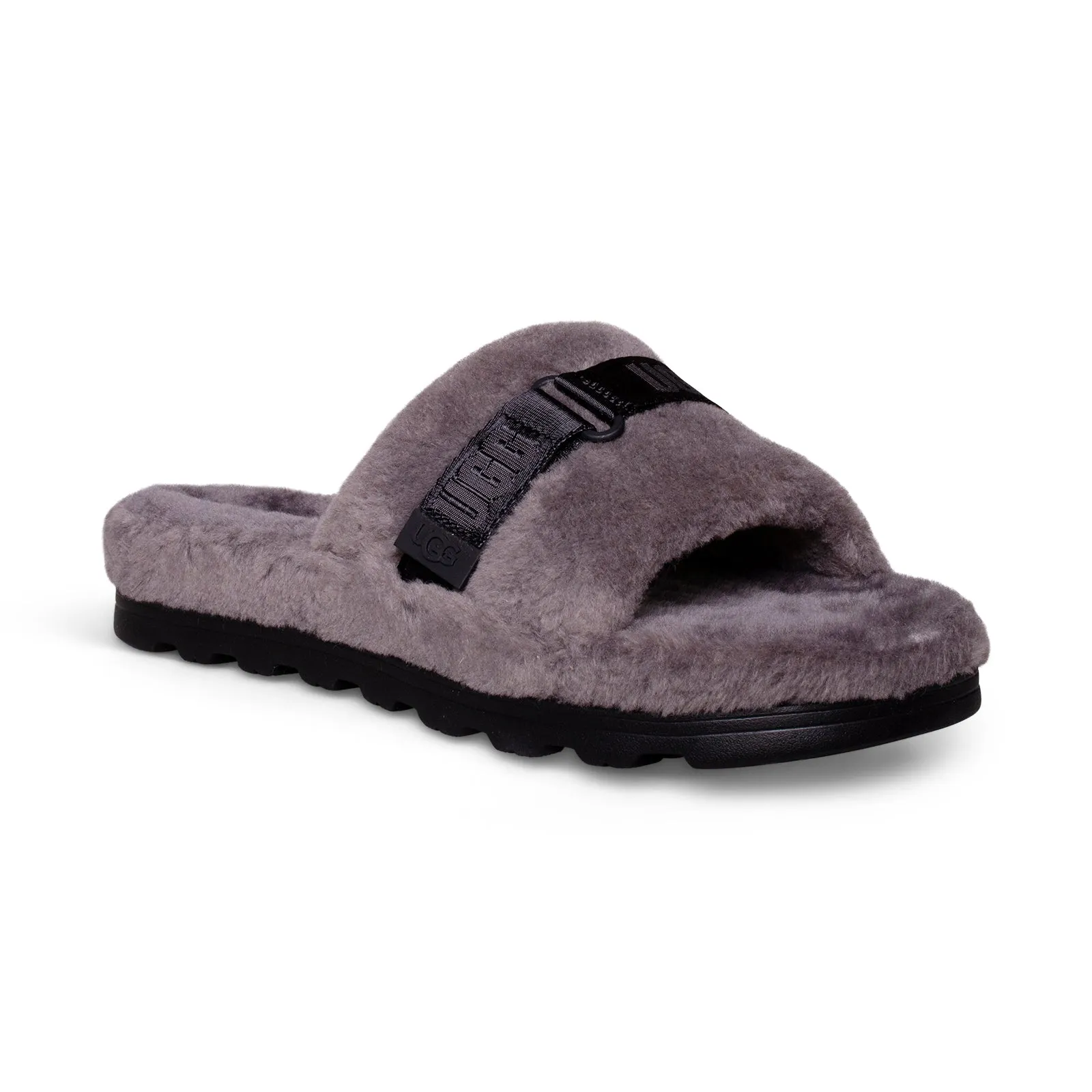 UGG Men's Charcoal Fluff Up Slippers