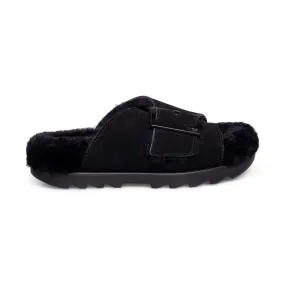 UGG Women's Black Slippers with Buckle