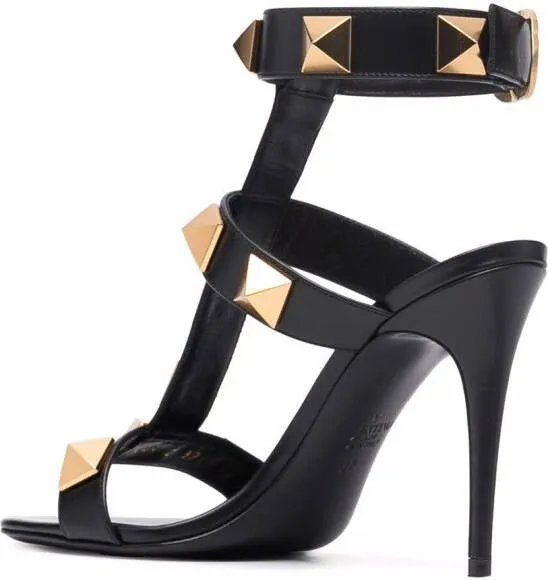 Valentino Garavani Roman Stud 100mm leather sandals Black