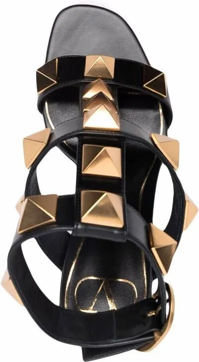 Valentino Garavani Roman Stud 100mm leather sandals Black