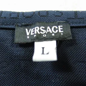 Versace Sport Shirt Mens Large New Long Sleeve Blue The Clothing Vault