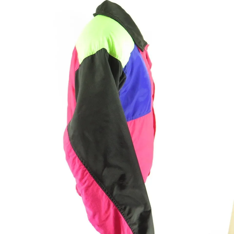 Vintage 80s Slalom Puffy Retro Neon Ski Jacket L The Clothing Vault