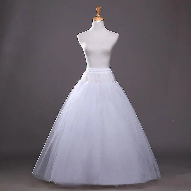 Wedding Petticoat Bridal Hoop Hoopless Crinoline Half Slip Prom Underskirt Fancy Skirt