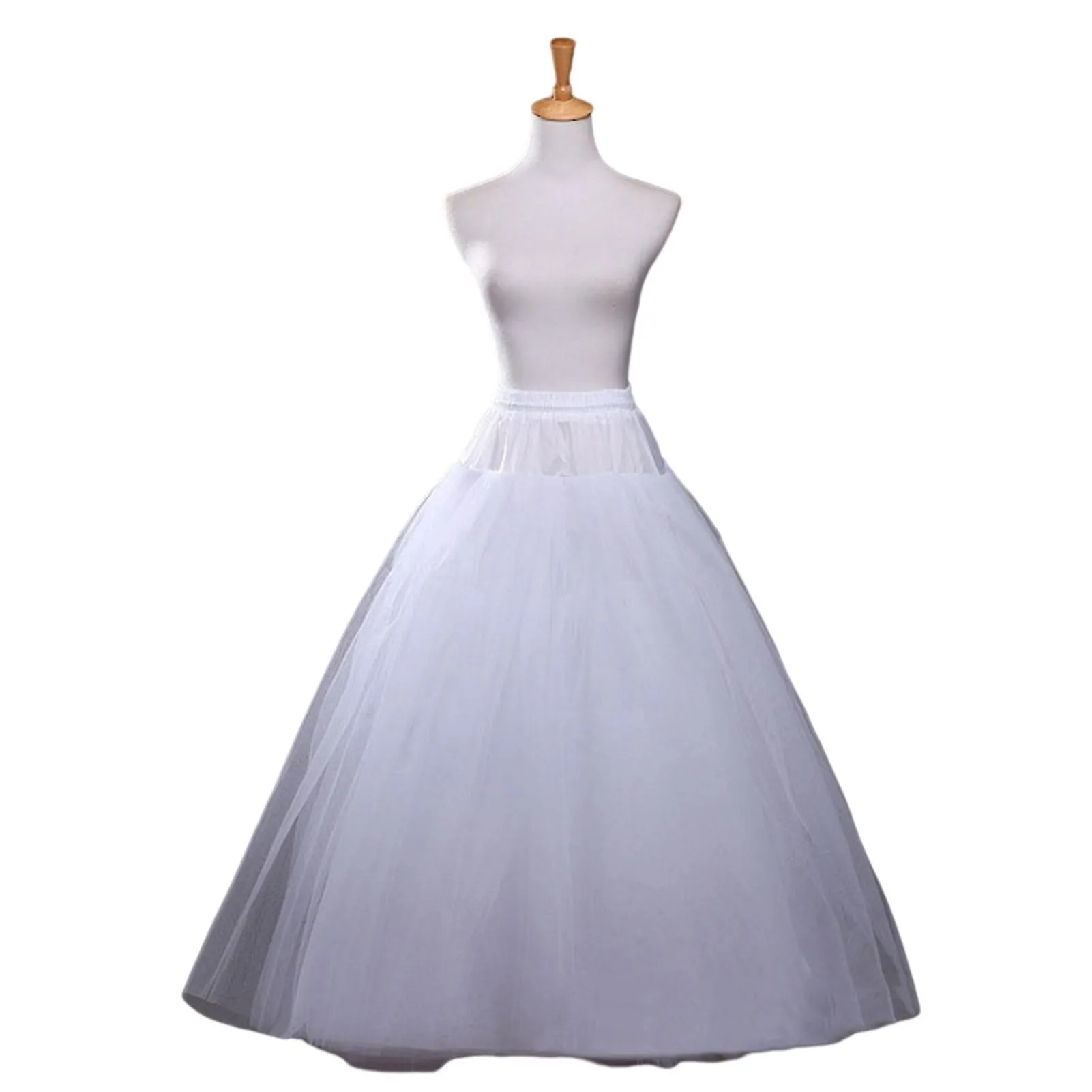 Wedding Petticoat Bridal Hoop Hoopless Crinoline Half Slip Prom Underskirt Fancy Skirt