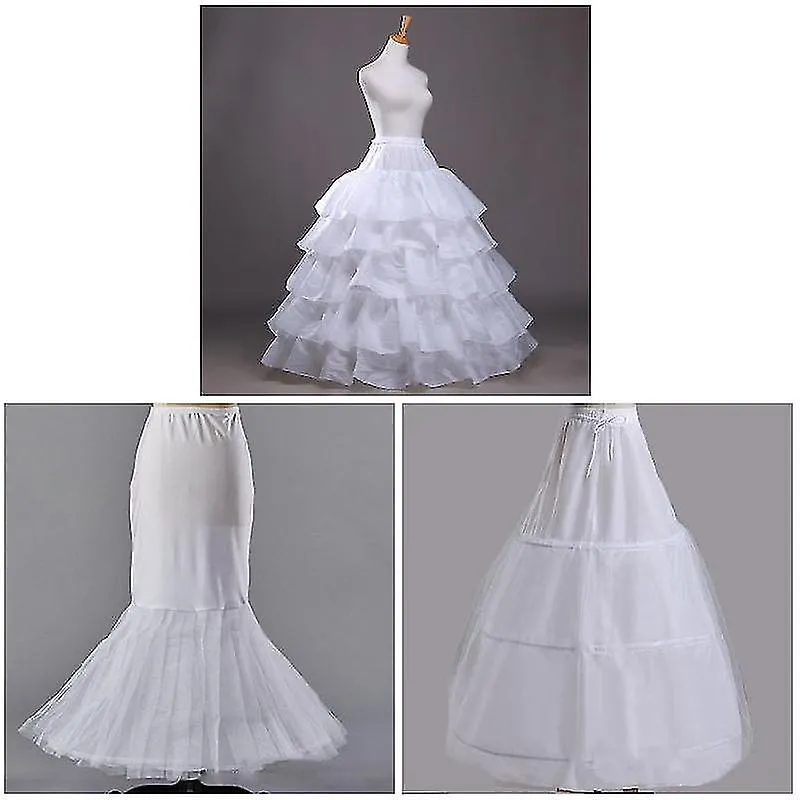 Wedding Petticoat Bridal Hoop Hoopless Crinoline Half Slip Prom Underskirt Fancy Skirt