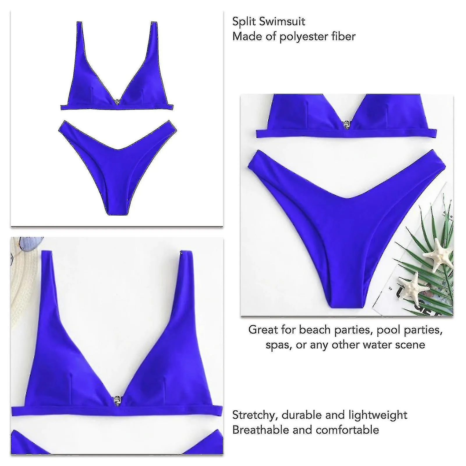 Women Bikini Set Fashionable Breathable Stretchy Two Piece Swimwear Women Bathing Suit