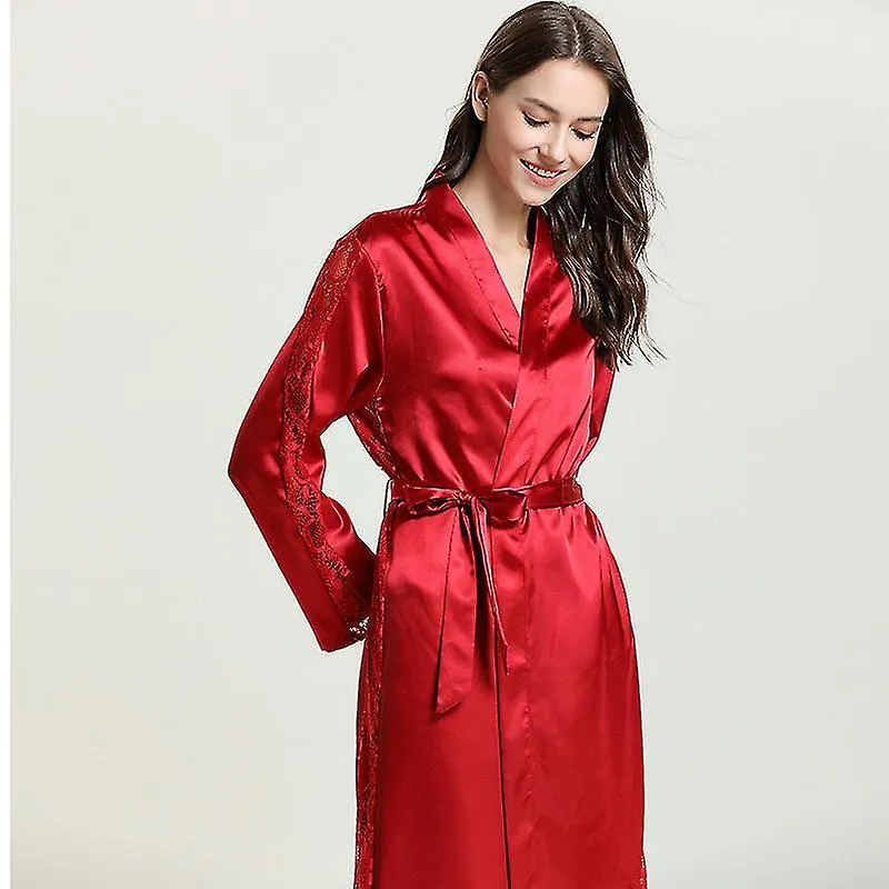 Women's Satin Robe Silk Kimono Bathrobe For Bride Bridesmaids Wedding Party Loungewear Short