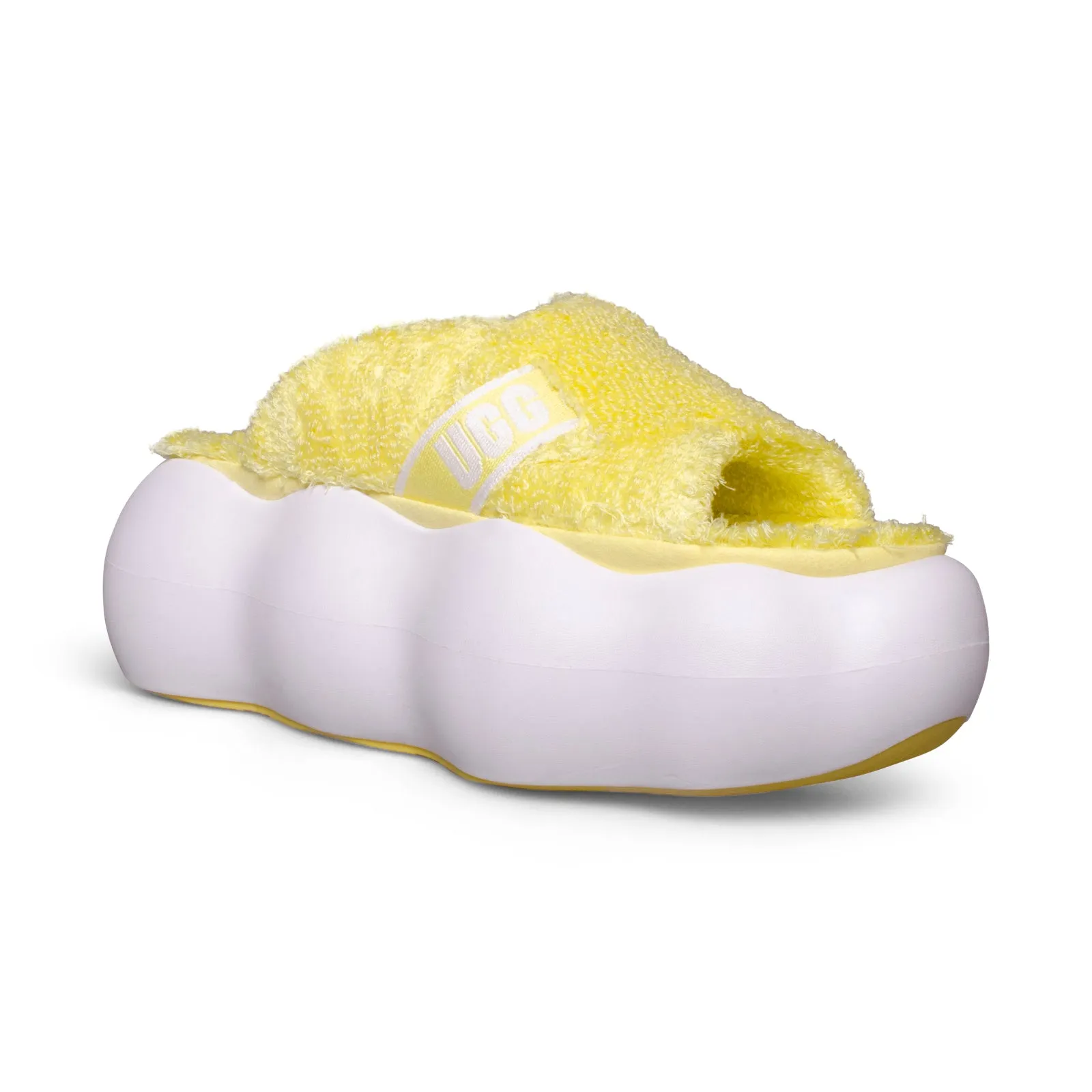 Women's UGG Sugarcloud Slide Sandals - Yellow Terry