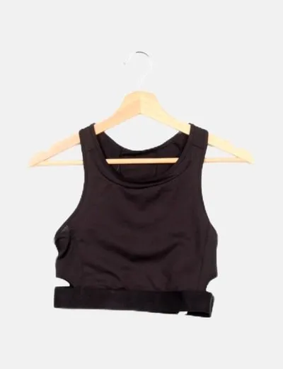 Zara Top deportivo negro